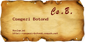 Csegezi Botond névjegykártya